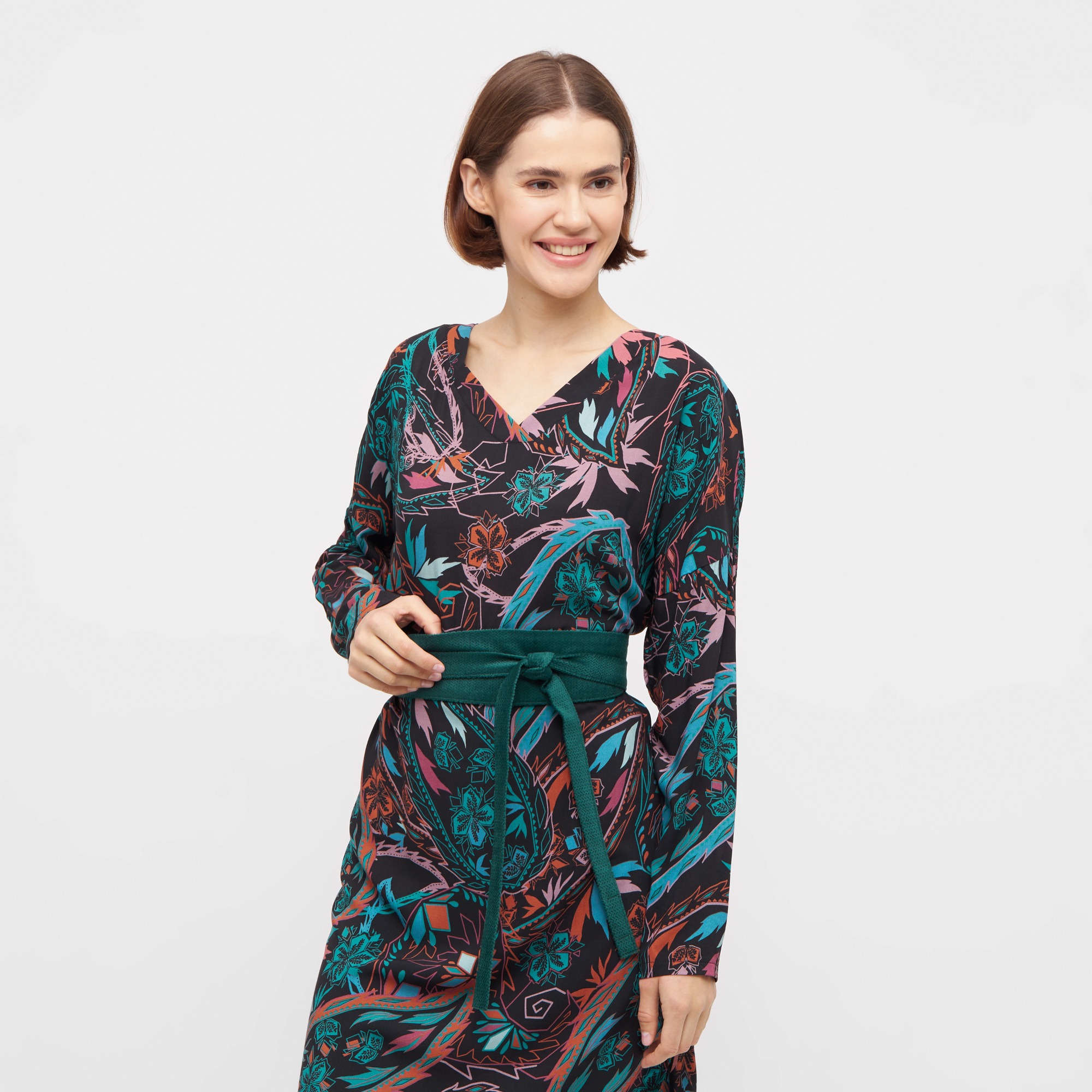 Widda womens vegan Belt Wrap Obi Turquoise