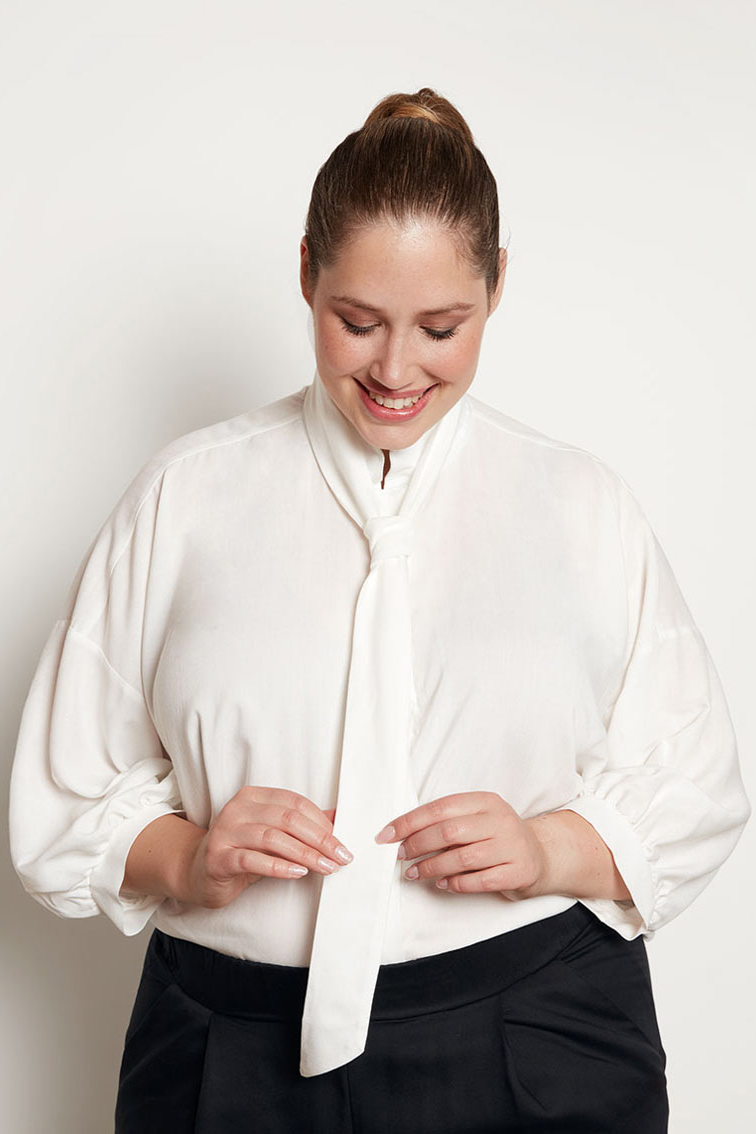 Widda Damen vegan Bluse Mavis WeiÃŸ