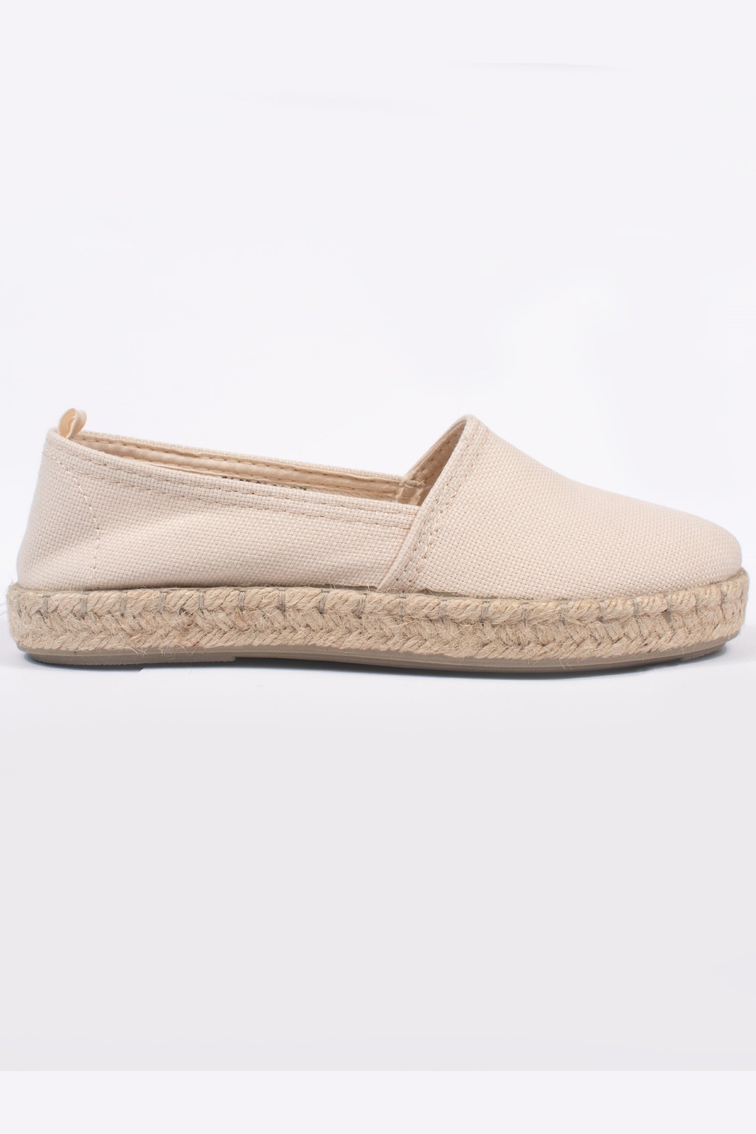 Image of Will's Vegan Store dames vegan Loafers Espadrille Beige Canvas