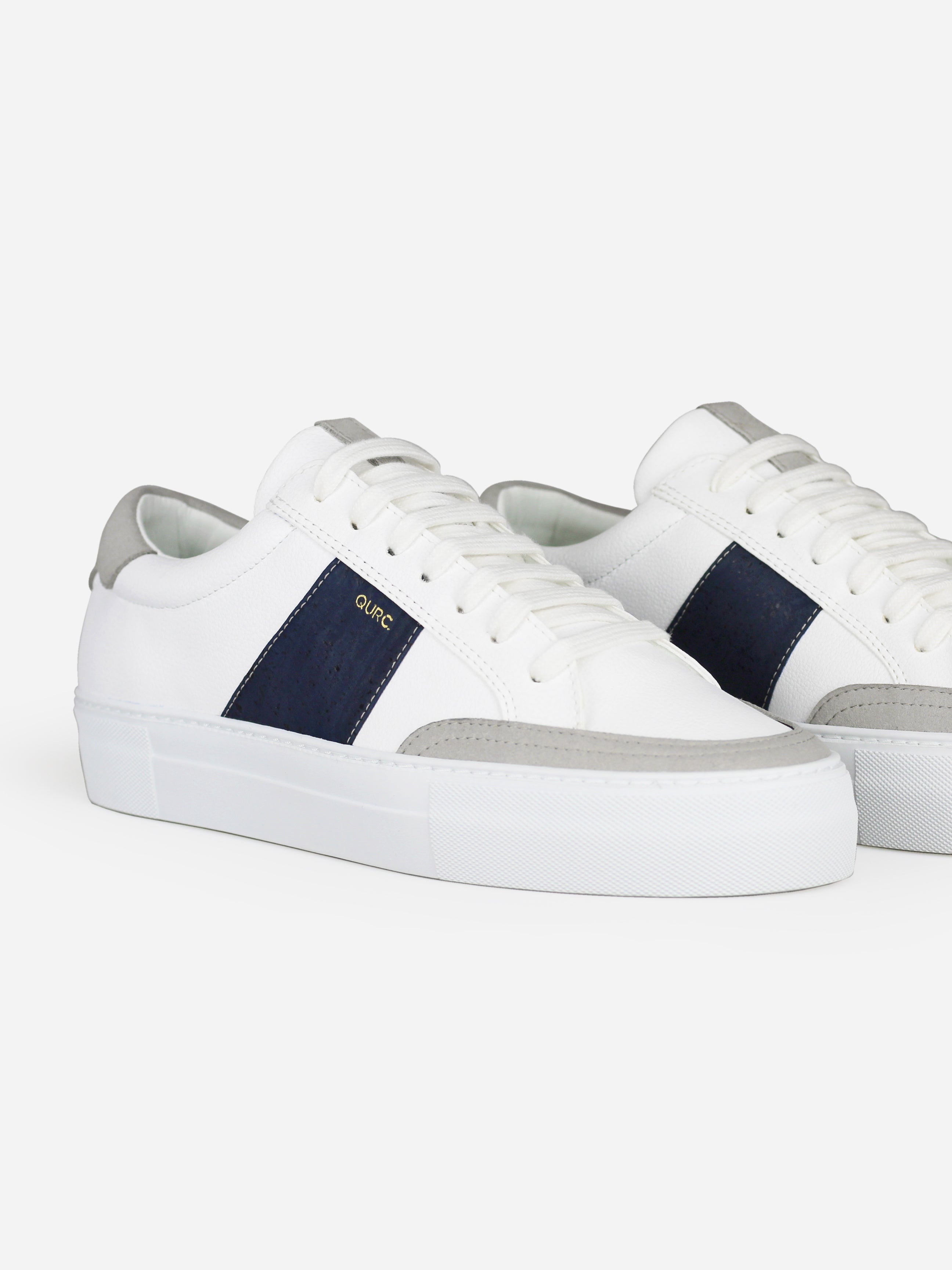 QURC men vegan Sneakers Fragment Low Grape Marinha White
