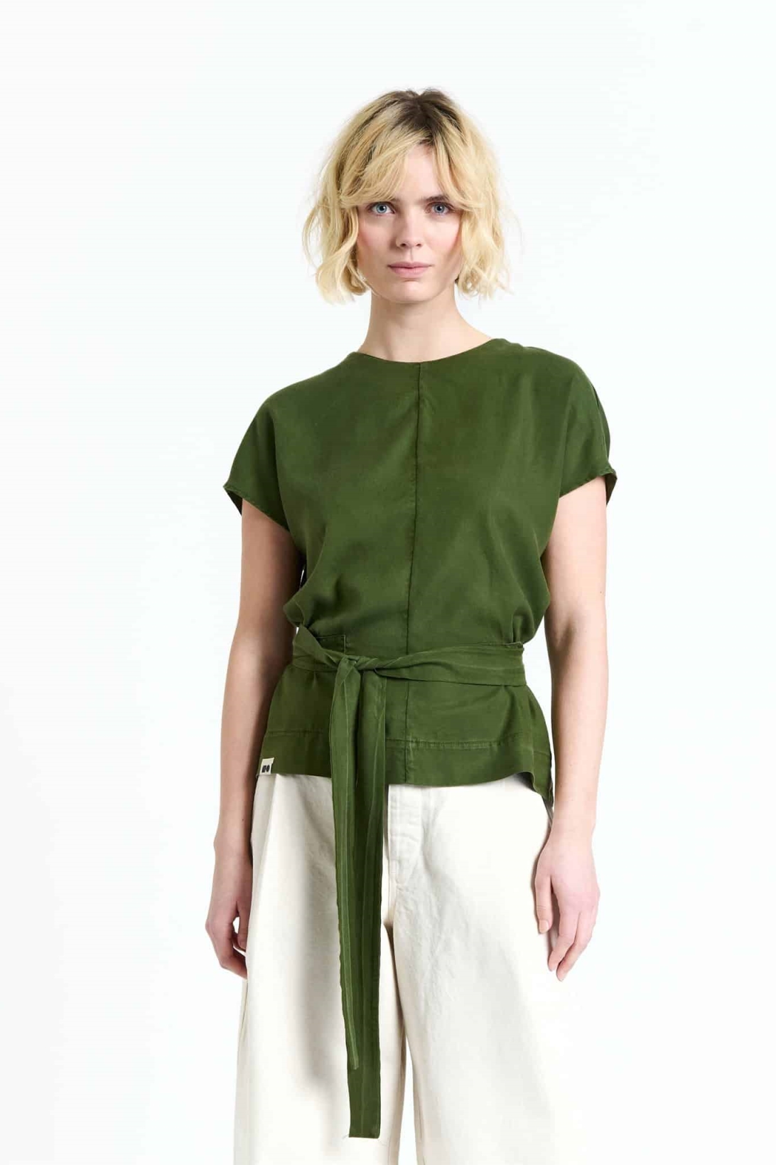 New Optimist Damen vegan Bluse Thes GrÃ¼n