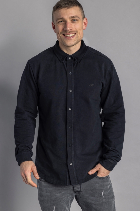 DIRTS Herren vegan Jersey Hemd Ash Black