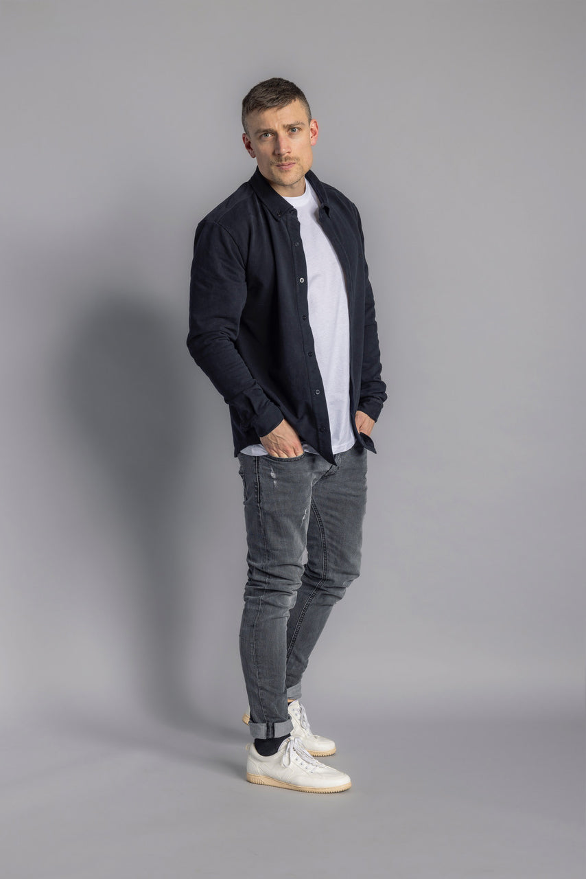 DIRTS men vegan Jersey Shirt Ash Black