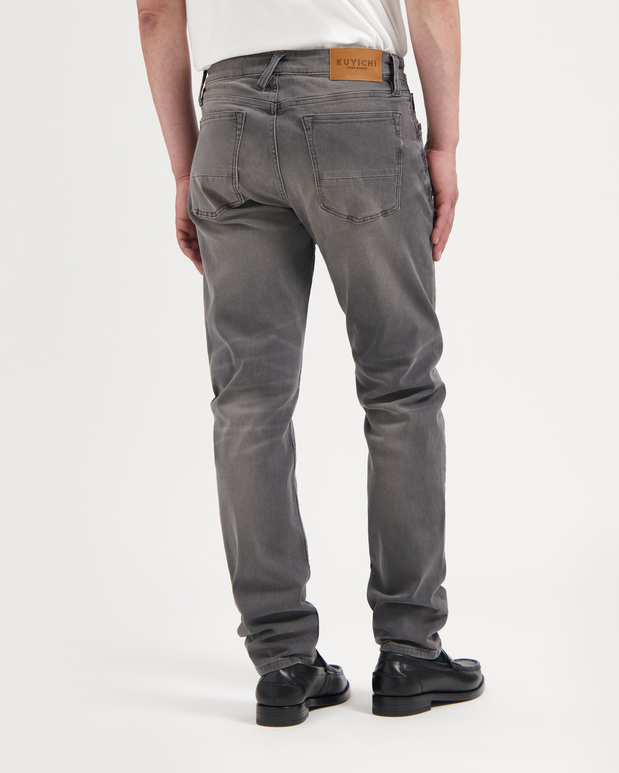 Kuyichi men vegan Jeans Jim Regular Slim Stone Grey