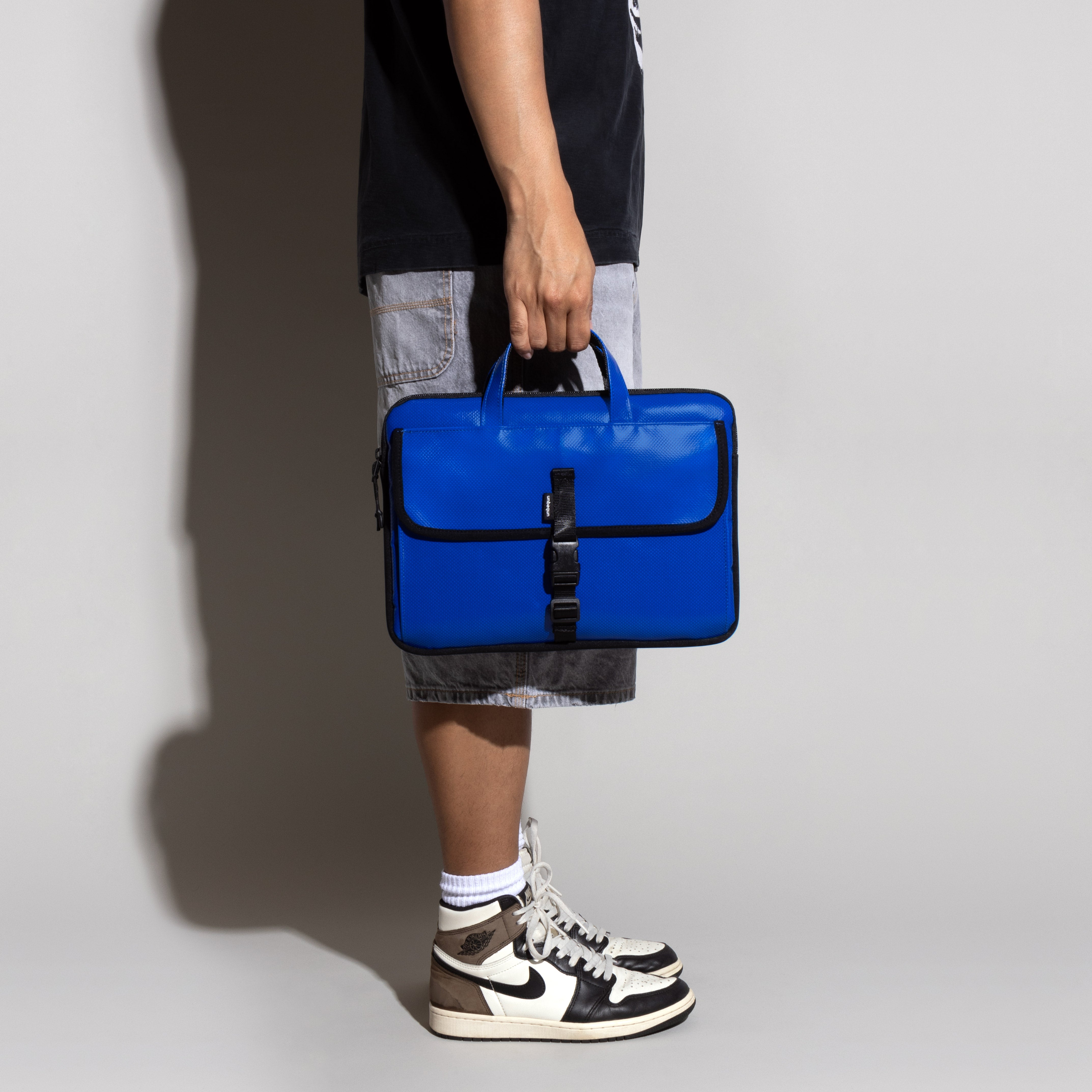 UNBEGUN men vegan Laptop Sleeve With Handle Blue