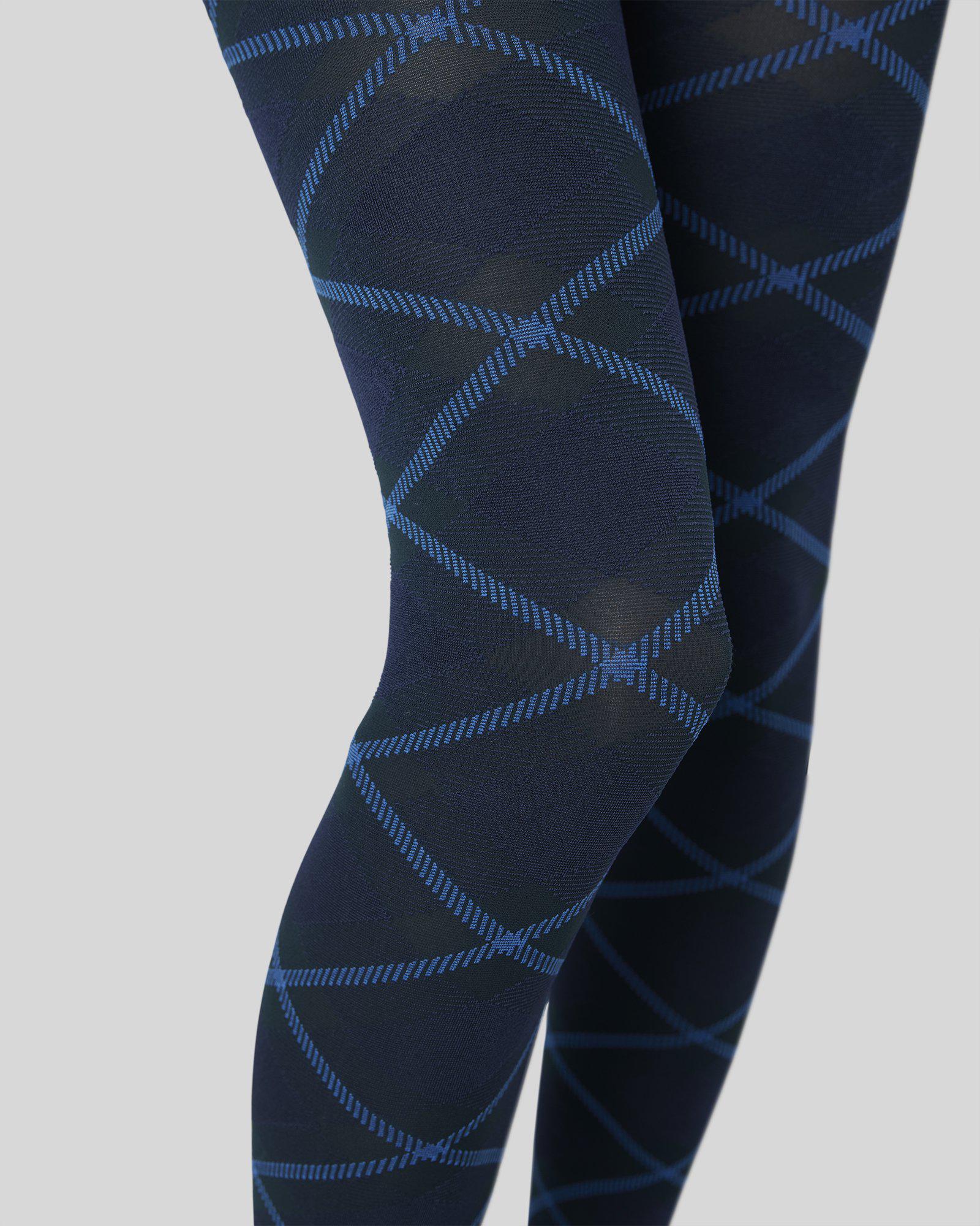 Swedish Stockings womens vegan Tights Franka Check Dark Green