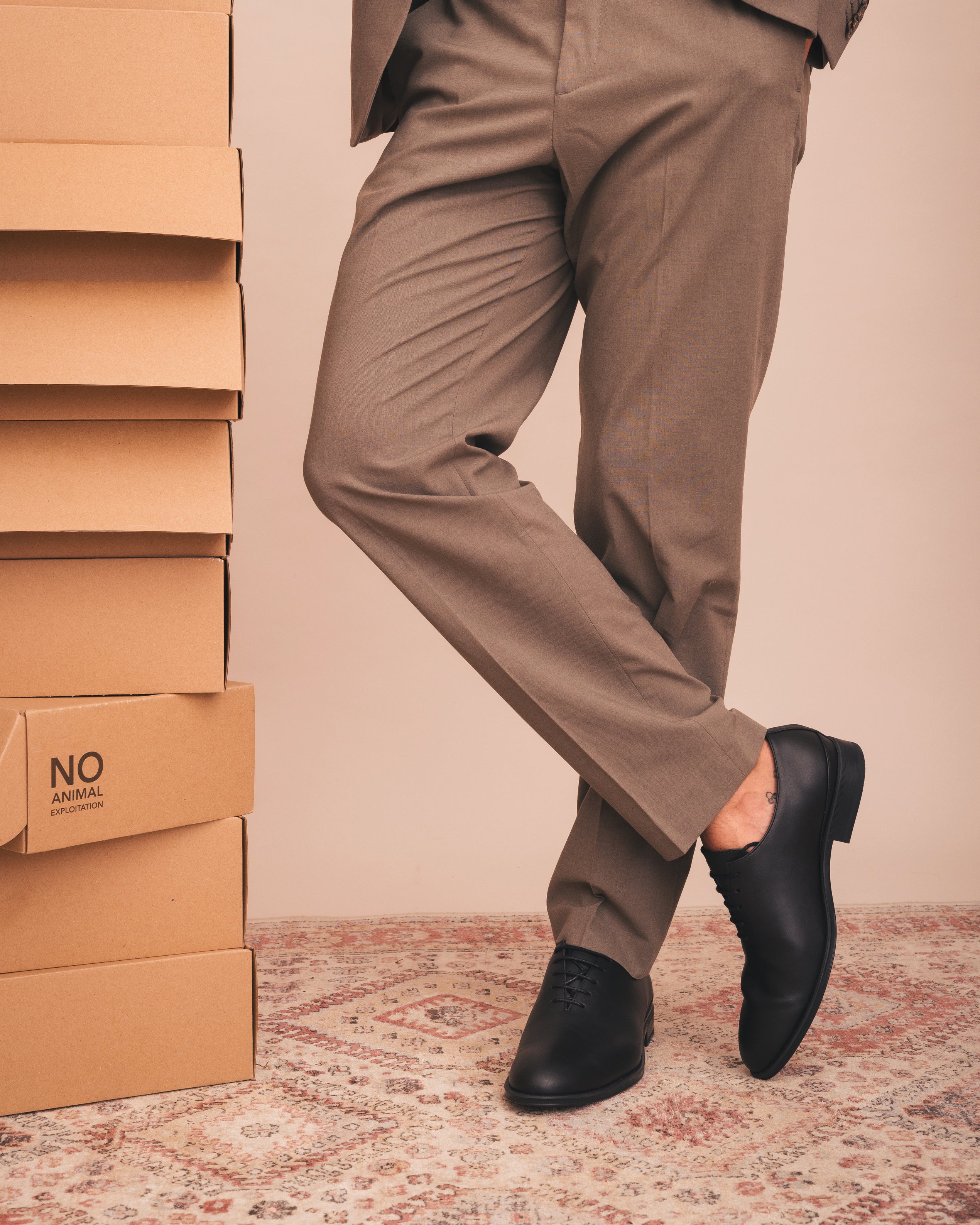 104876 - Herren vegan Oxford Schuhe Brody Schwarz