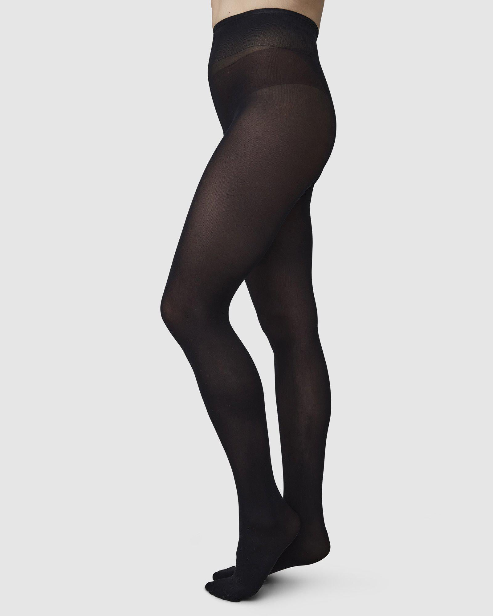 Swedish Stockings dames vegan Pantyset Olivia Svea Anna Zwart, foto 2