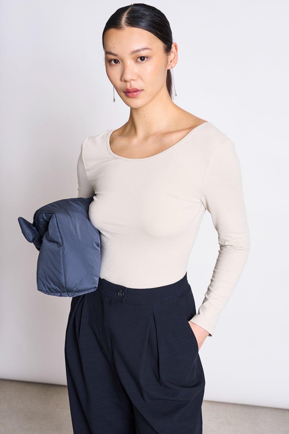 Image of JAN 'N JUNE dames vegan Ballerina Met Lange Mouwen Leon Ivoor