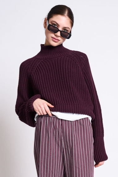 Image of JAN 'N JUNE dames vegan Trui Ola Cherry Lacquer