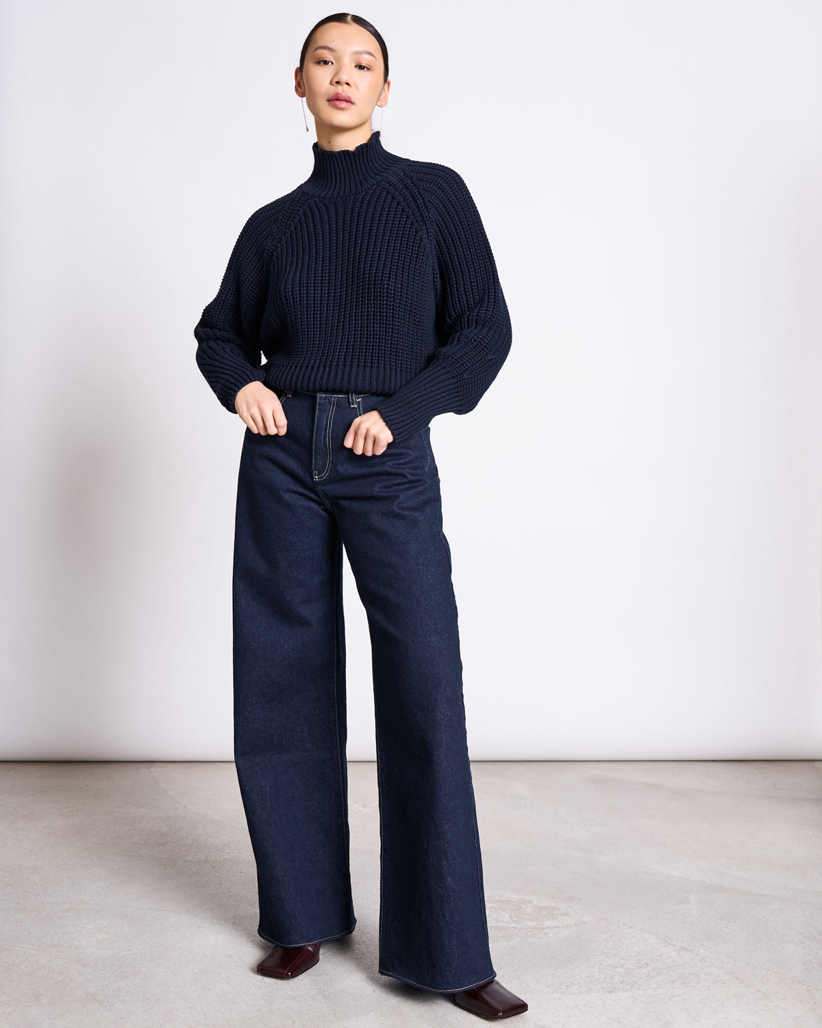 JAN N JUNE womens vegan Jumper Ola Nightfall Blue