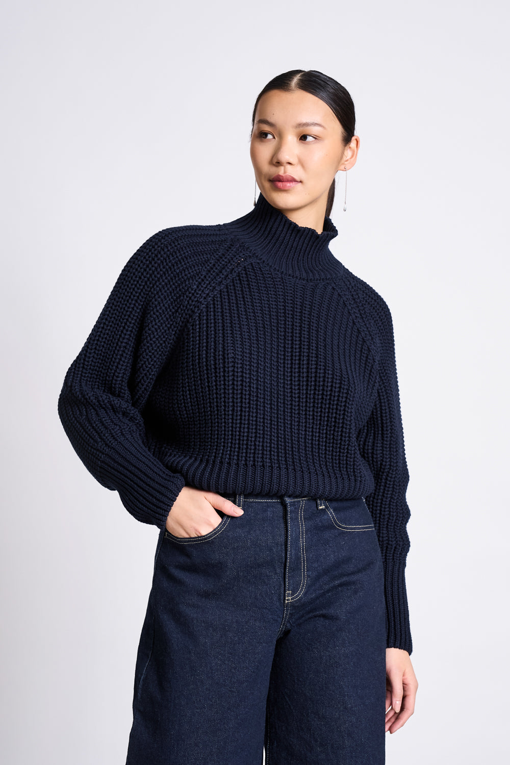 JAN N JUNE womens vegan Jumper Ola Nightfall Blue