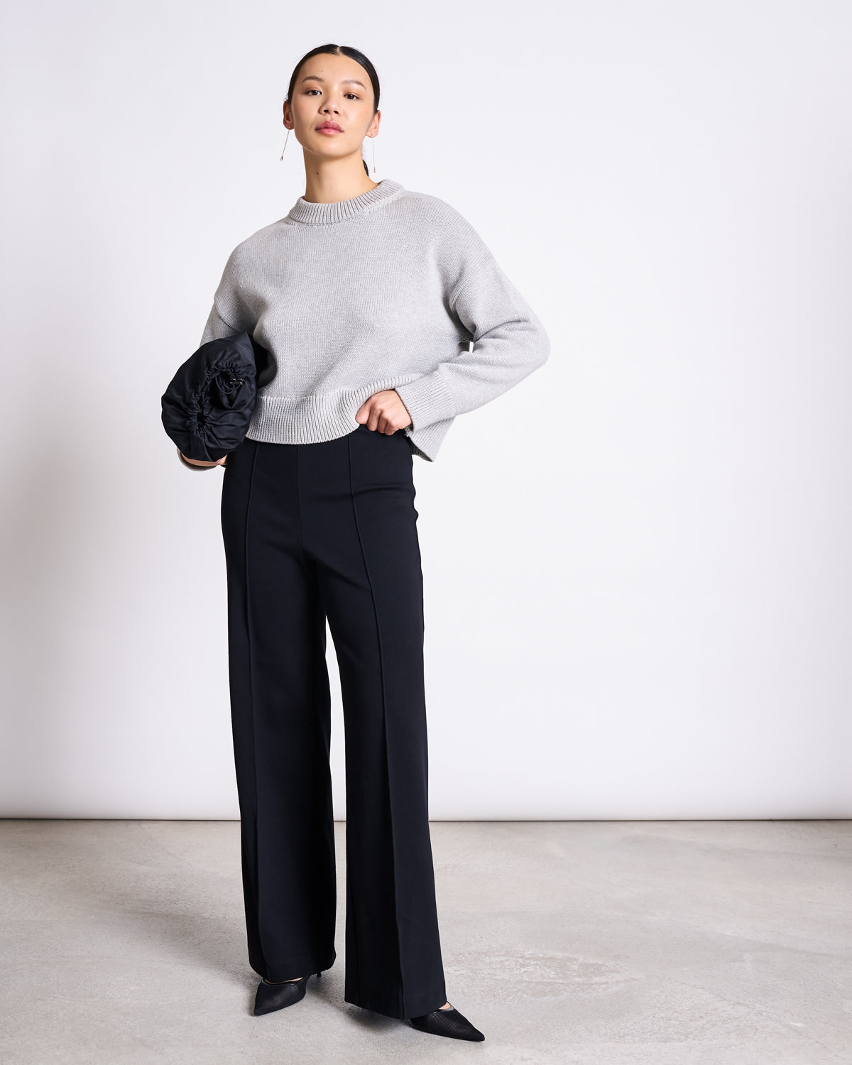 JAN 'N JUNE womens vegan Jumper Yagmur Light Grey