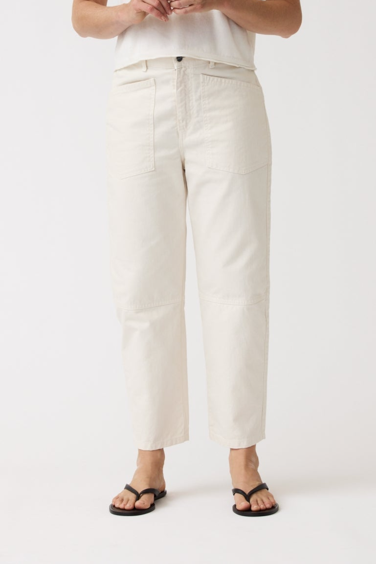 Image of Alchemist dames vegan Broek Denim Heather Ecru