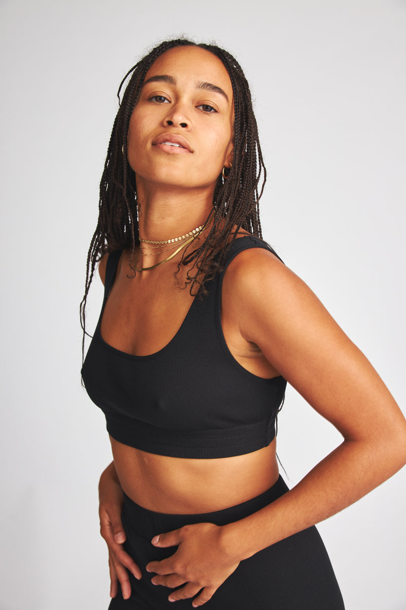 BaÃ¬ge the Label womens vegan Bra Top Baca Black