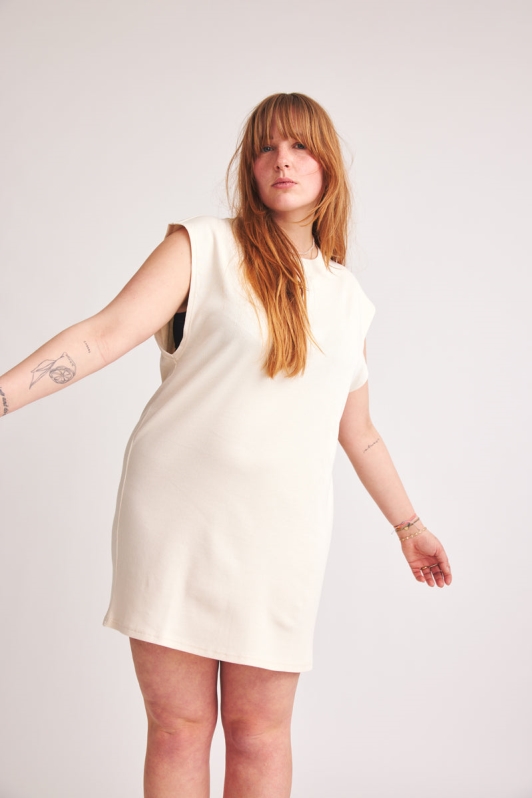 Image of Baìge the Label dames vegan Minijurk Belinda Naturel