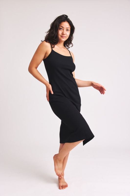 BaÃ¬ge the Label Damen vegan Slip Dress Bonnie Schwarz