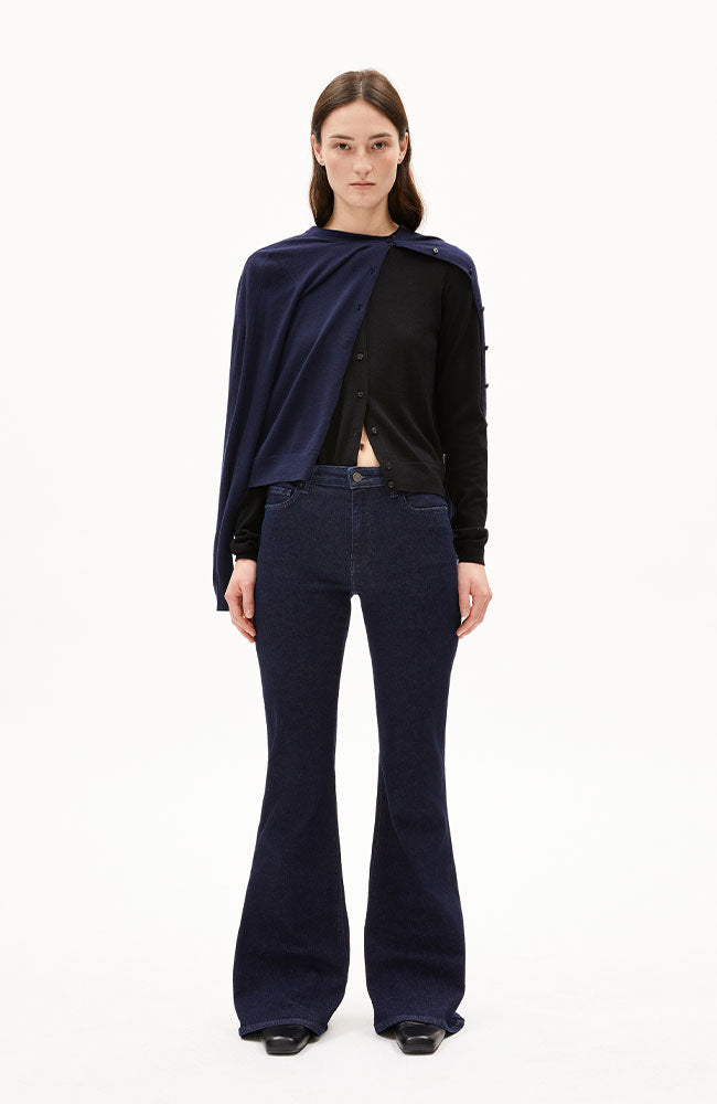 105026 - Damen vegan Jeans Flared Anamaa Maggiore Navy 105026 - Damen vegan Jeans Flared Anamaa Maggiore Navy
