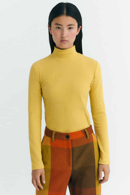 Thinking mu Damen vegan Top Aine Hive Gelb