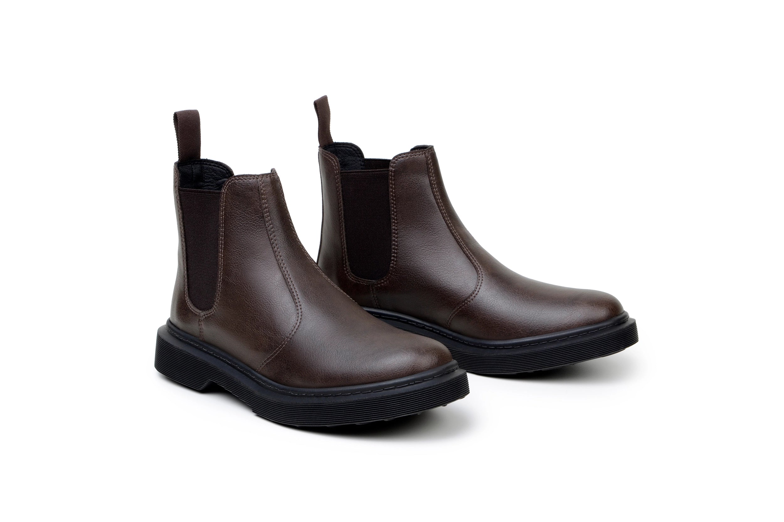 Green Laces men vegan Chelsea Boots Espresso Brown