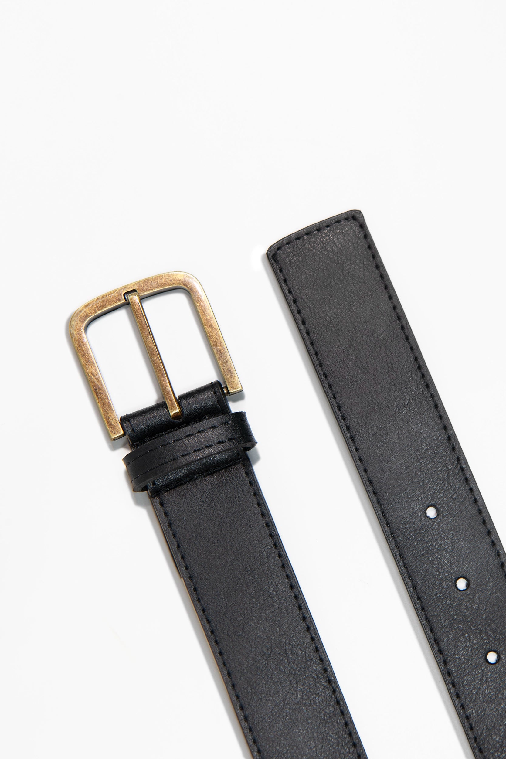 Green Laces men vegan Belt Bo Black/Brass