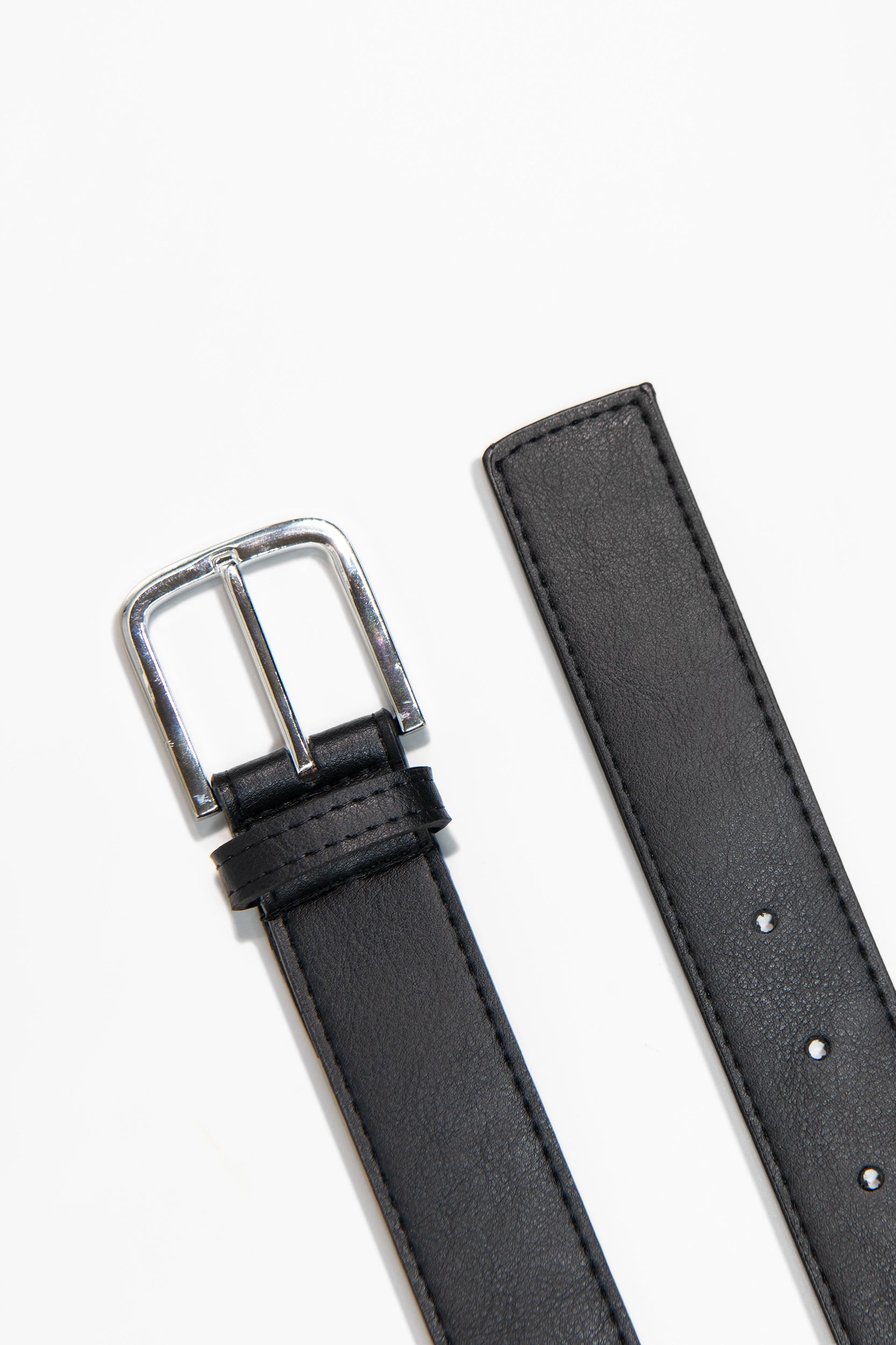 Green Laces men vegan Belt Bo Black/Silver