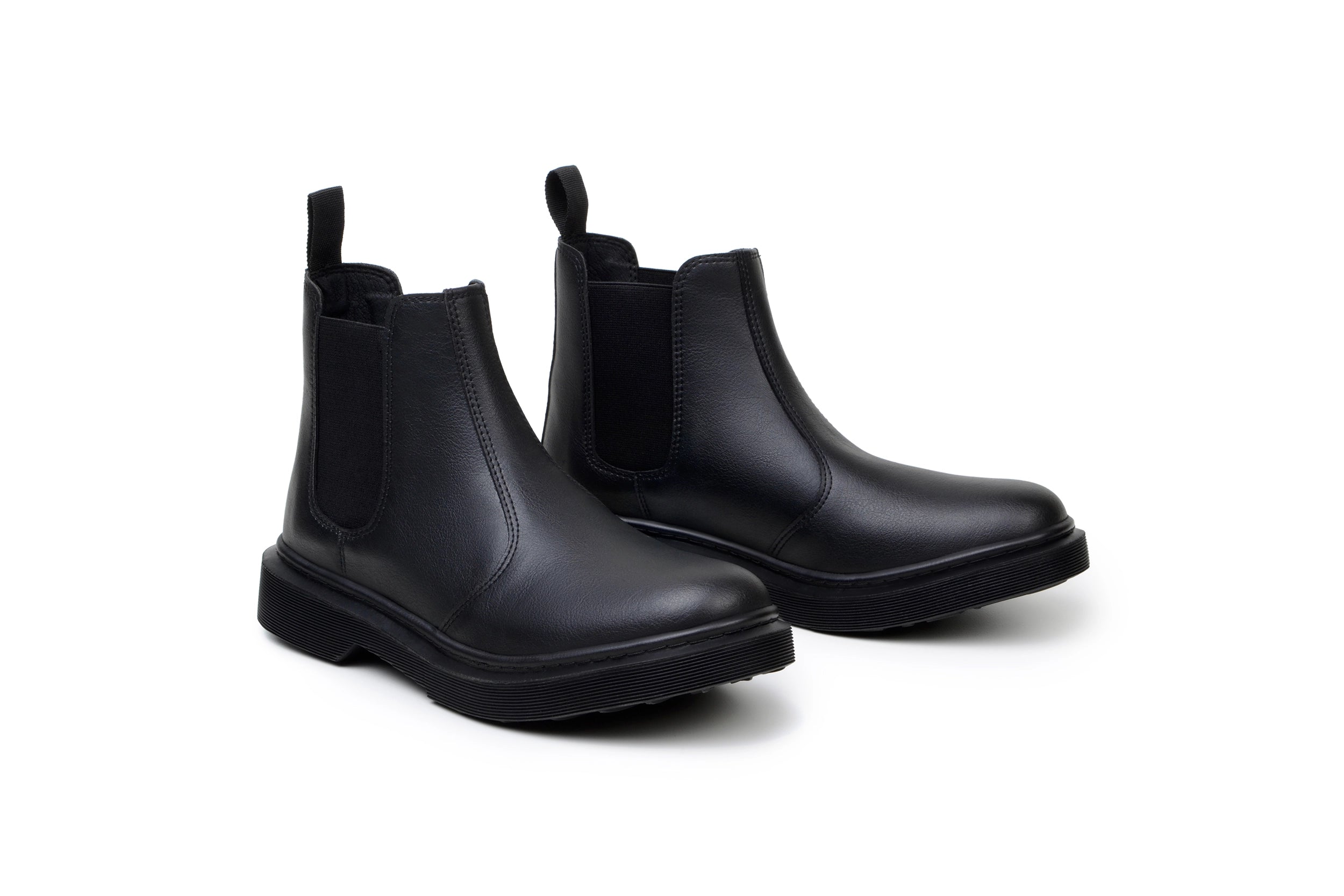 Green Laces men vegan Chelsea Boots Black