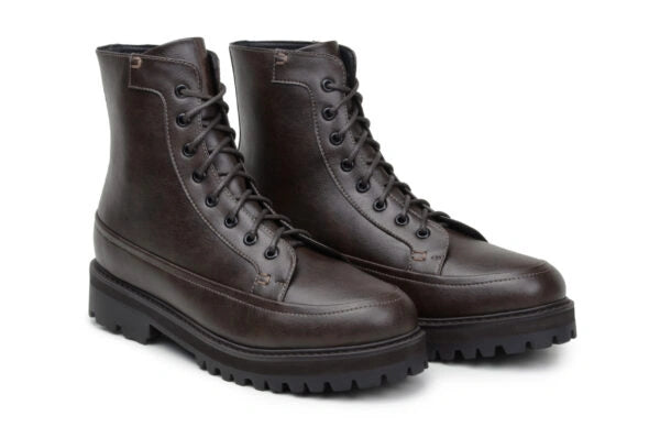 105057 - Herren vegan Stiefel Lace-Up Ingmar Espresso Dunkelbraun
