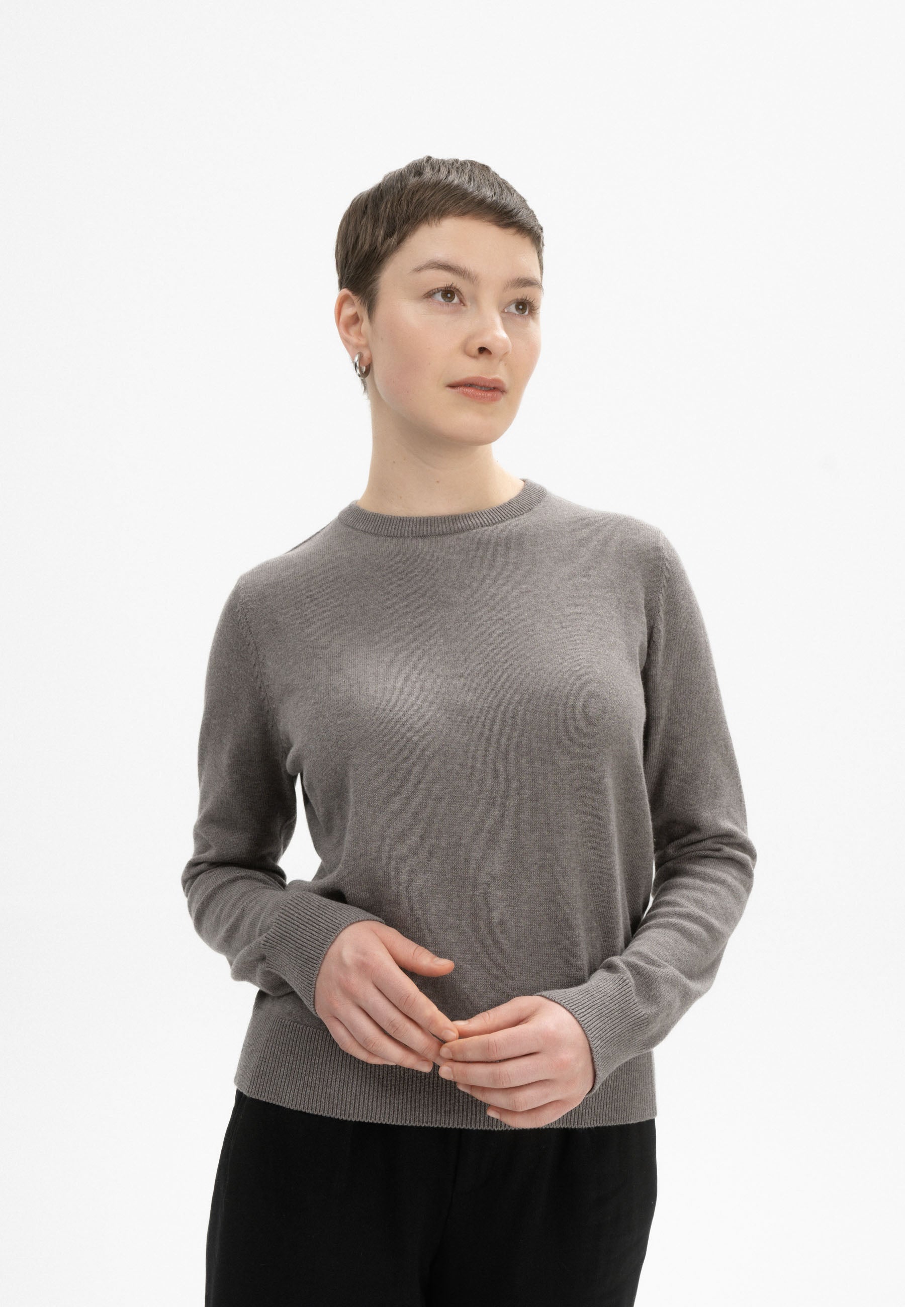 MELA womens vegan Knit Sweater Dhana Bear Melange