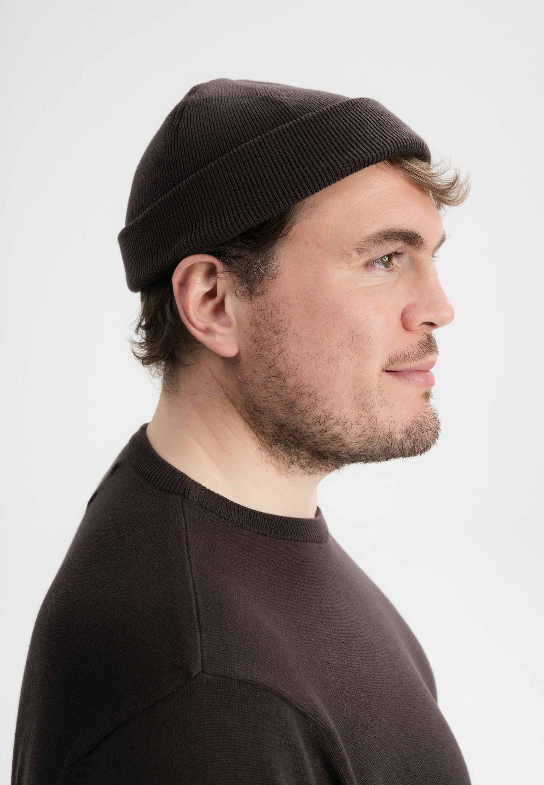 MELA Beanie Short Lesh Dunkelbraun