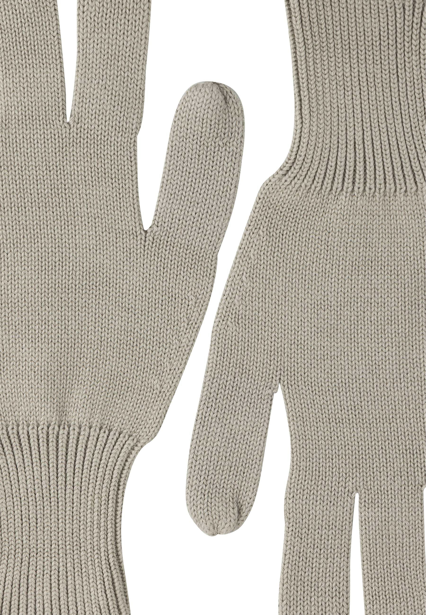 MELA Gestrickte Handschuhe Rishi Grüner Lehm
