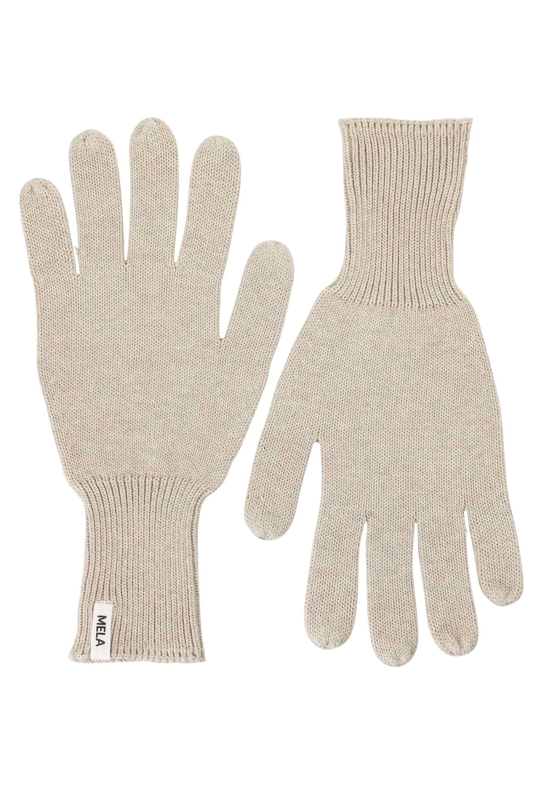 MELA men vegan Knitted Gloves Rishi Pebble Melange