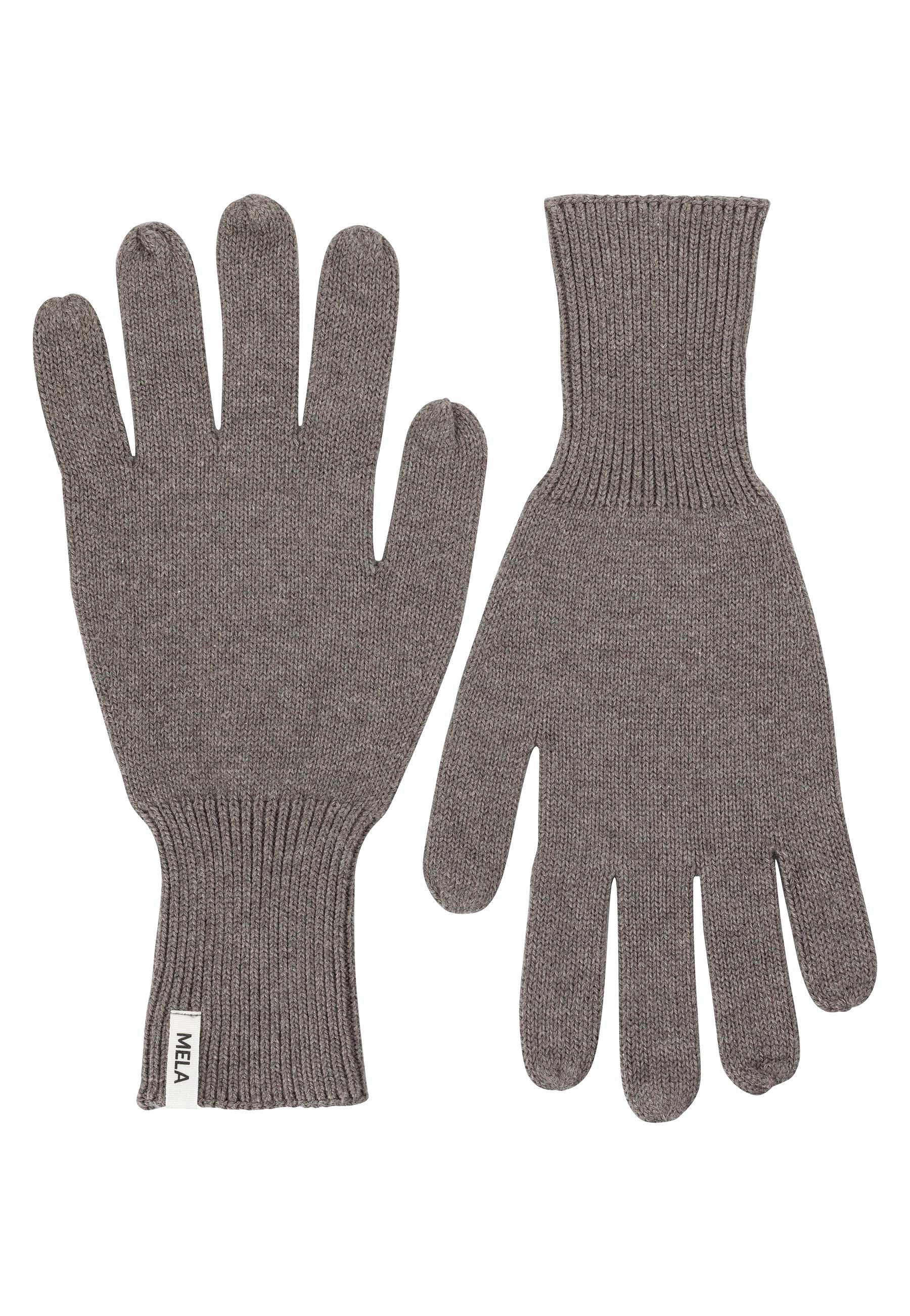 MELA men vegan Knitted Gloves Rishi Bear Melange