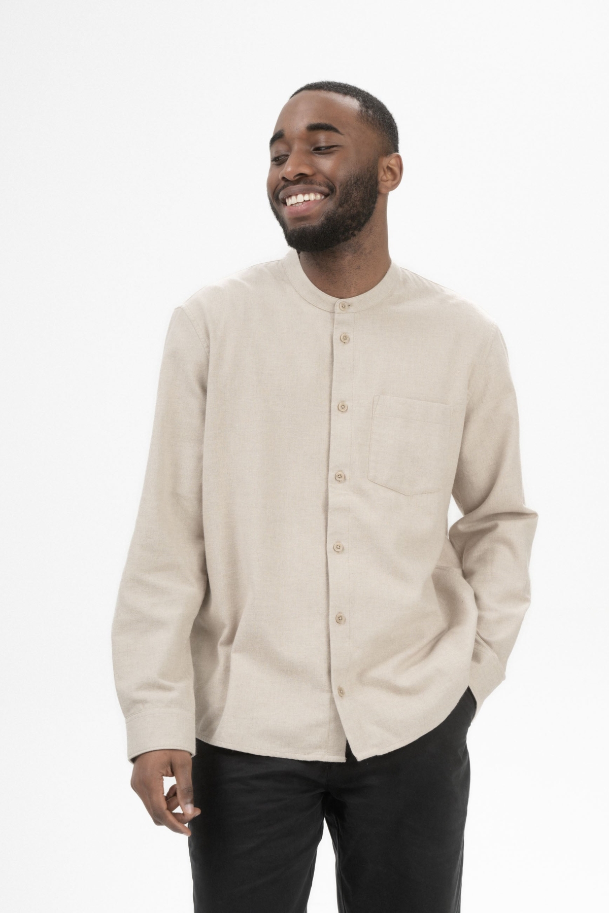 MELA Herren vegan Hemd Flanell Jhalak Birch nge