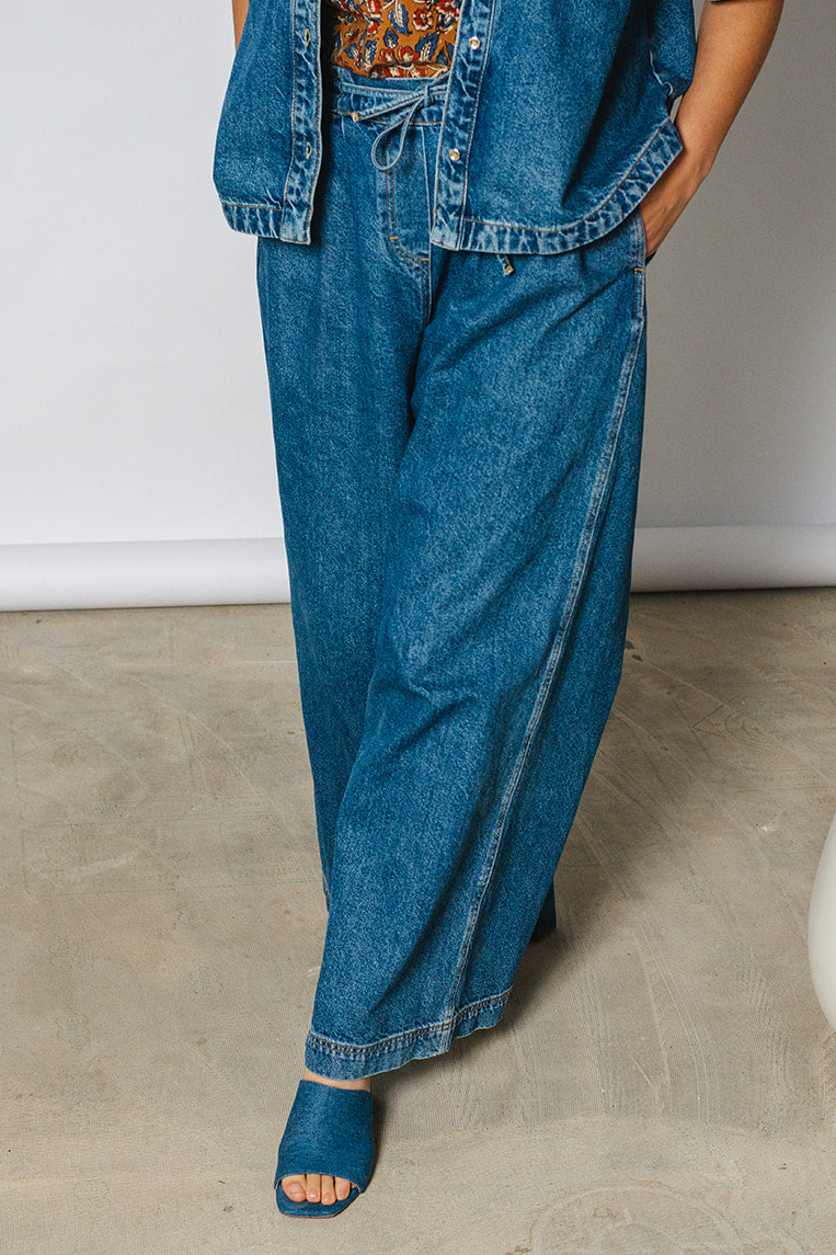El.rÃ©sidu Damen vegan Jeans Elena Blau
