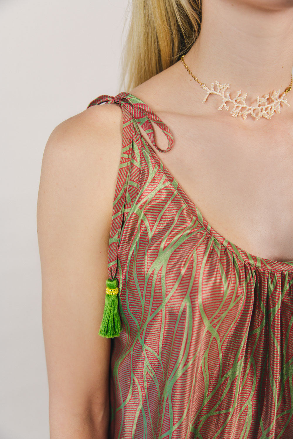 el.rÃ©sidu womens vegan Dress Myra Green/Red