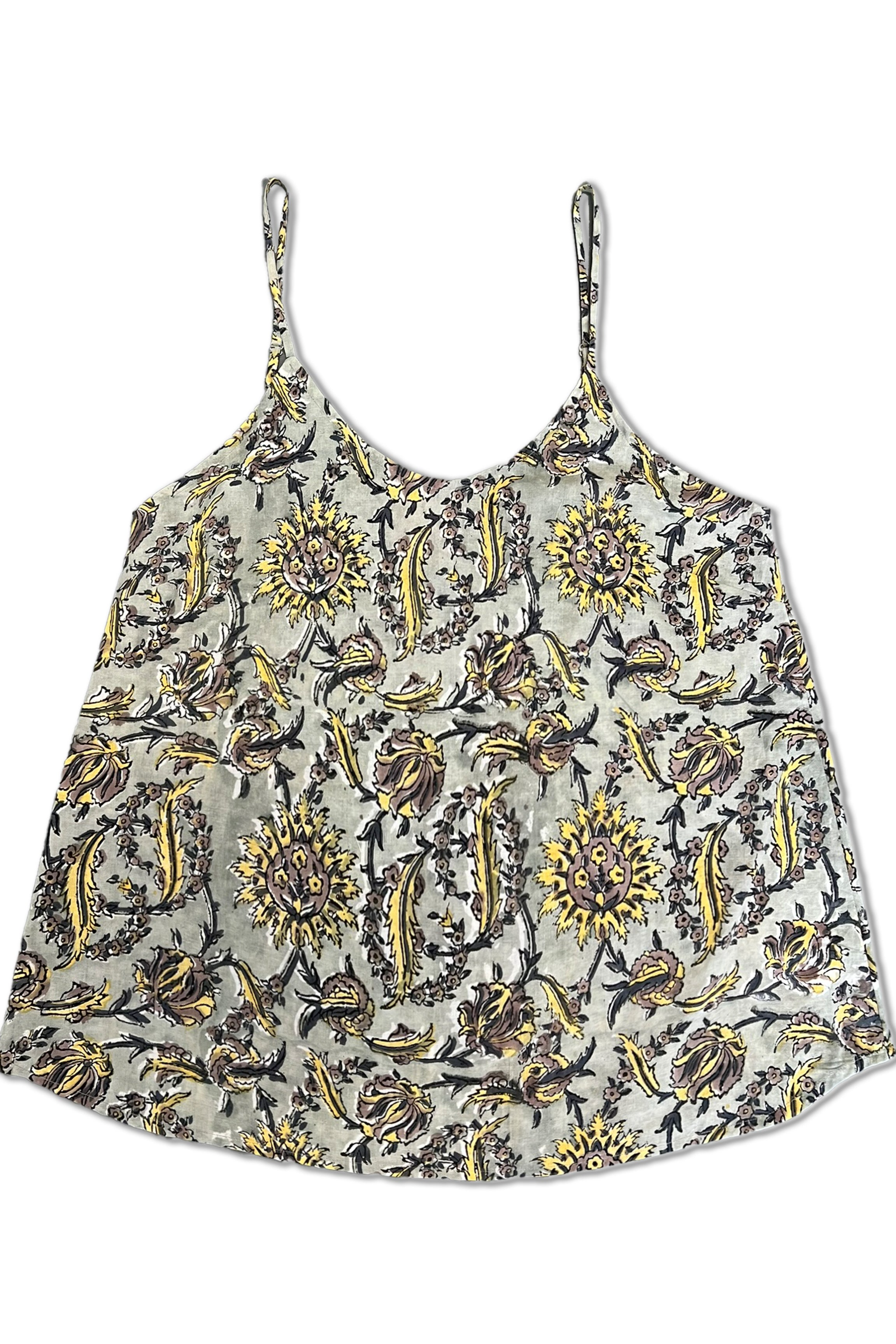 el.résidu Damen vegan Oberteil Priyanka Hellgrau/Gelb