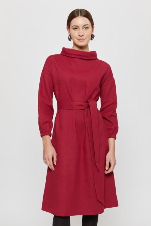 Image of AYANI dames vegan Jurk Amalia Rood Bordo