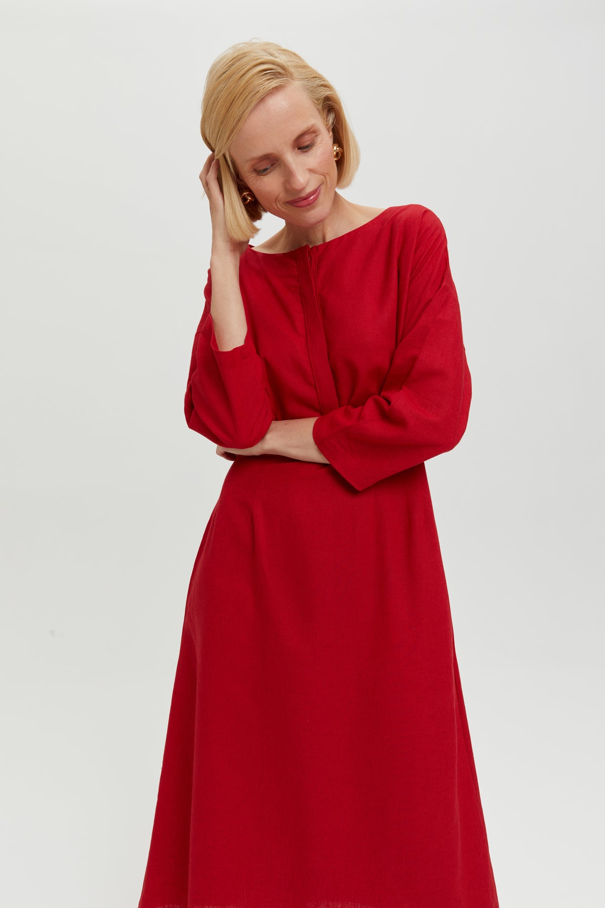AYANI womens vegan Dress Lusin Scarlet Red