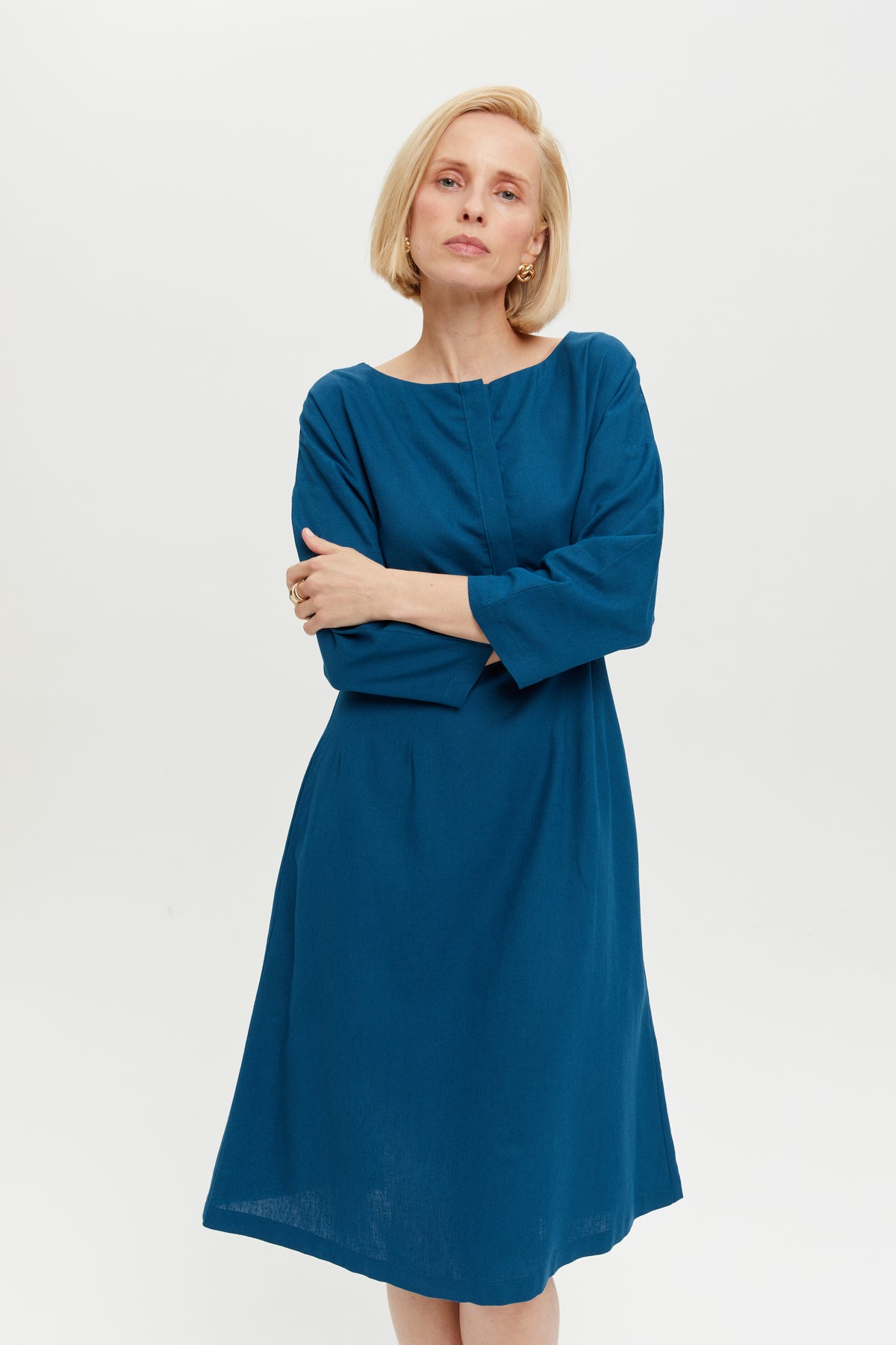 AYANI womens vegan Dress Lusin Petrol Blue