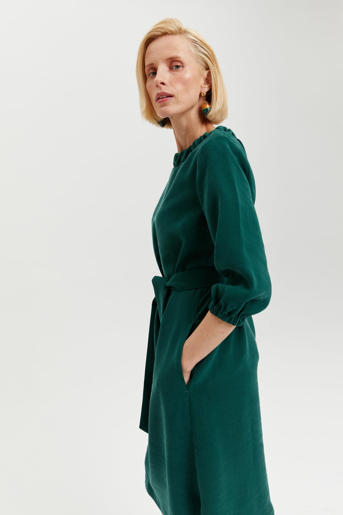 AYANI Dress Celine Forest Green
