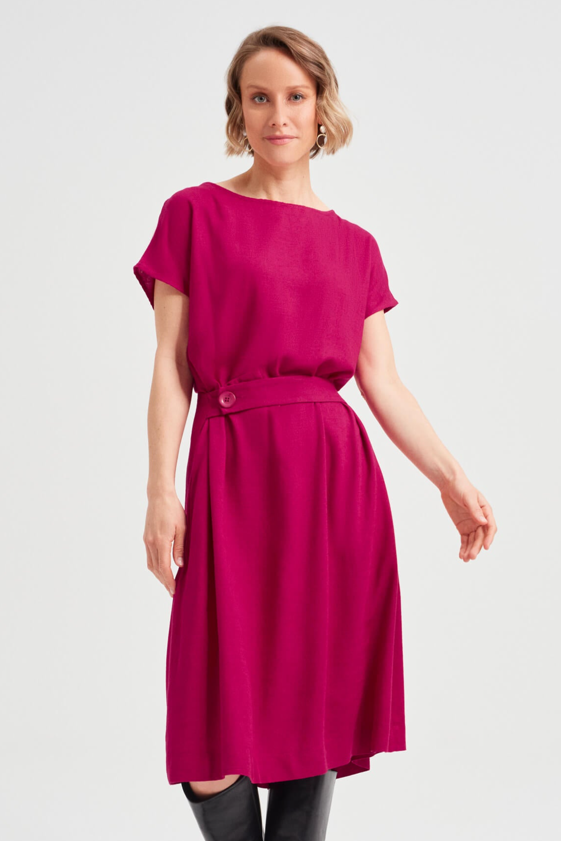 Image of AYANI dames vegan Jurk Sati Kersenrood