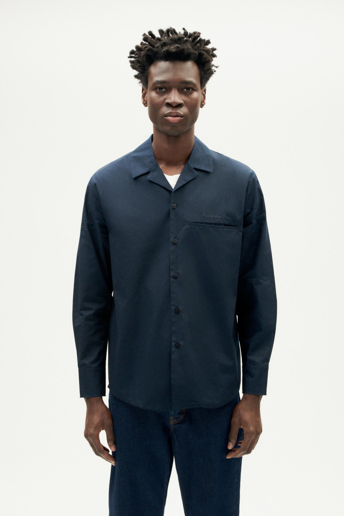 Thinking mu Herren vegan Hemd Nascar Navy