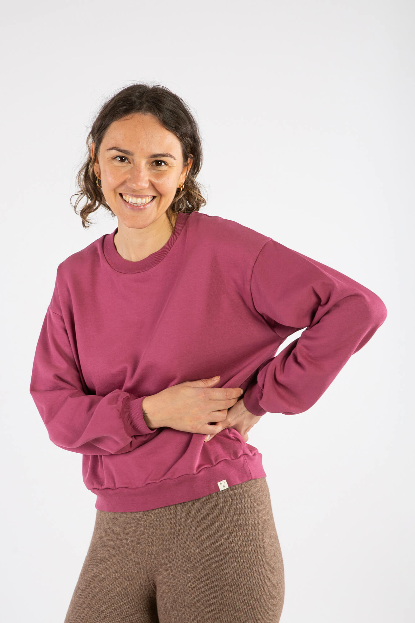 MATONA Damen vegan Sweatshirt Light Fig Pink
