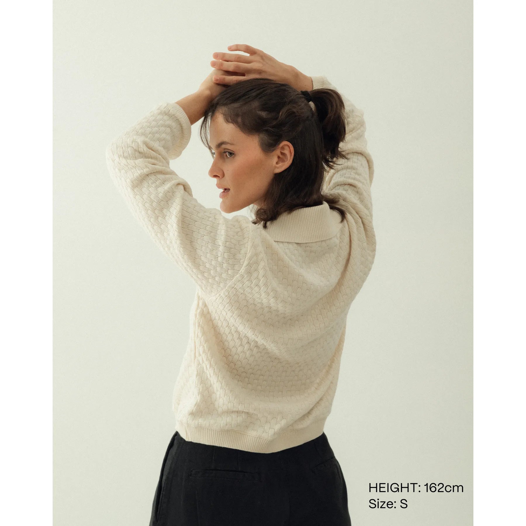 Clotsy womens vegan Top Polo Paula Beige