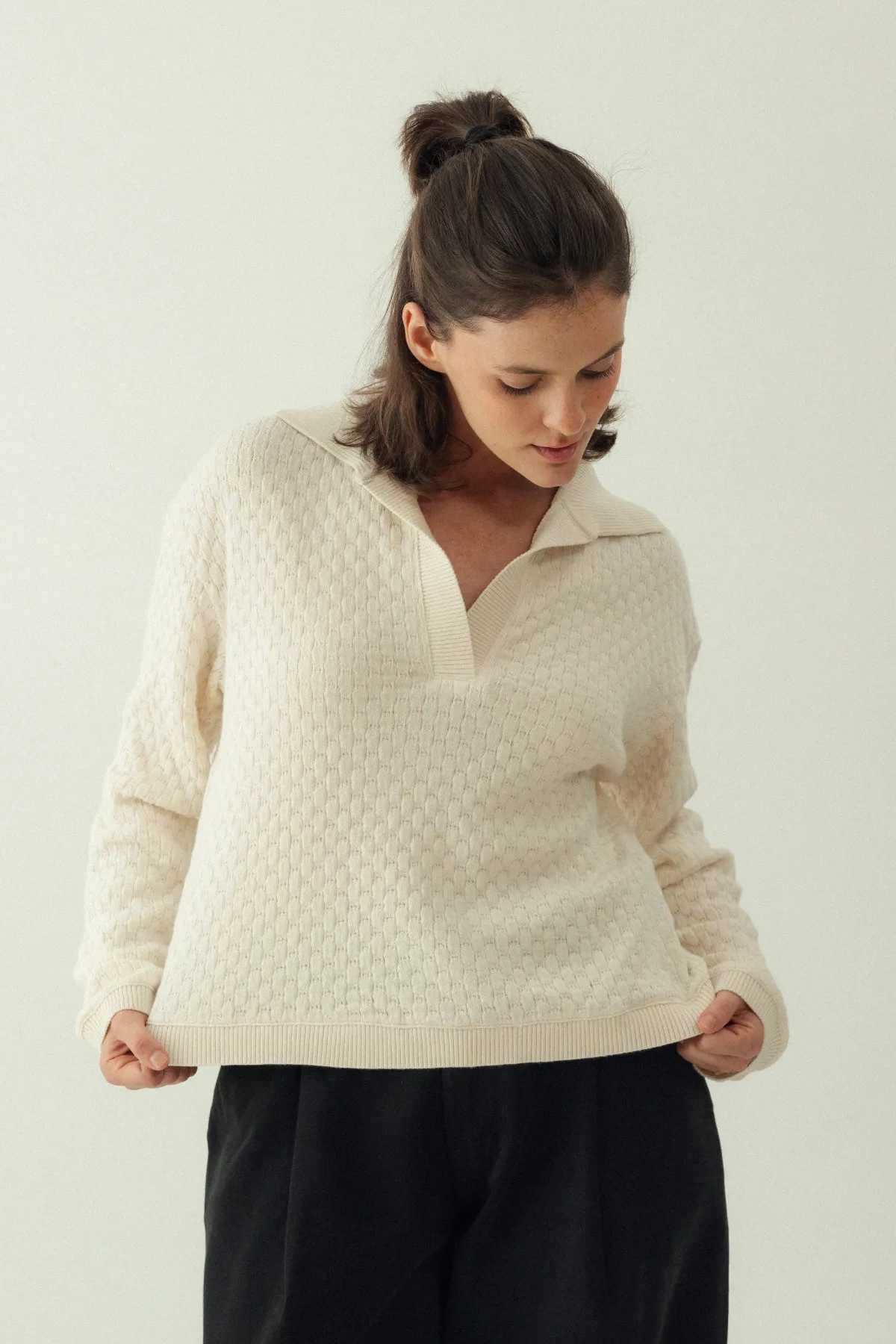 Image of Clotsy dames vegan Top Polo Paula Beige