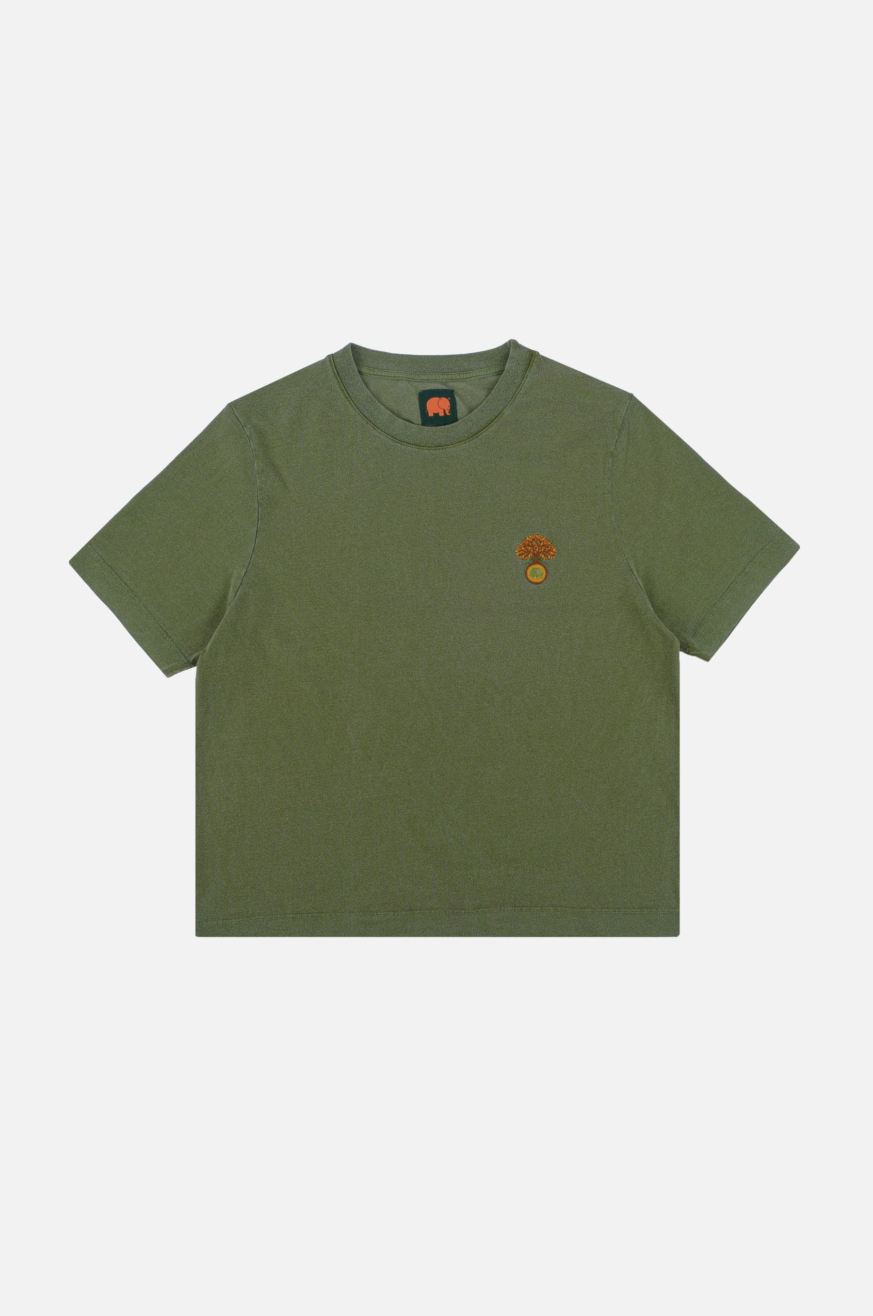 Trendsplant womens vegan T-Shirt Fafe Pigment Oak Green