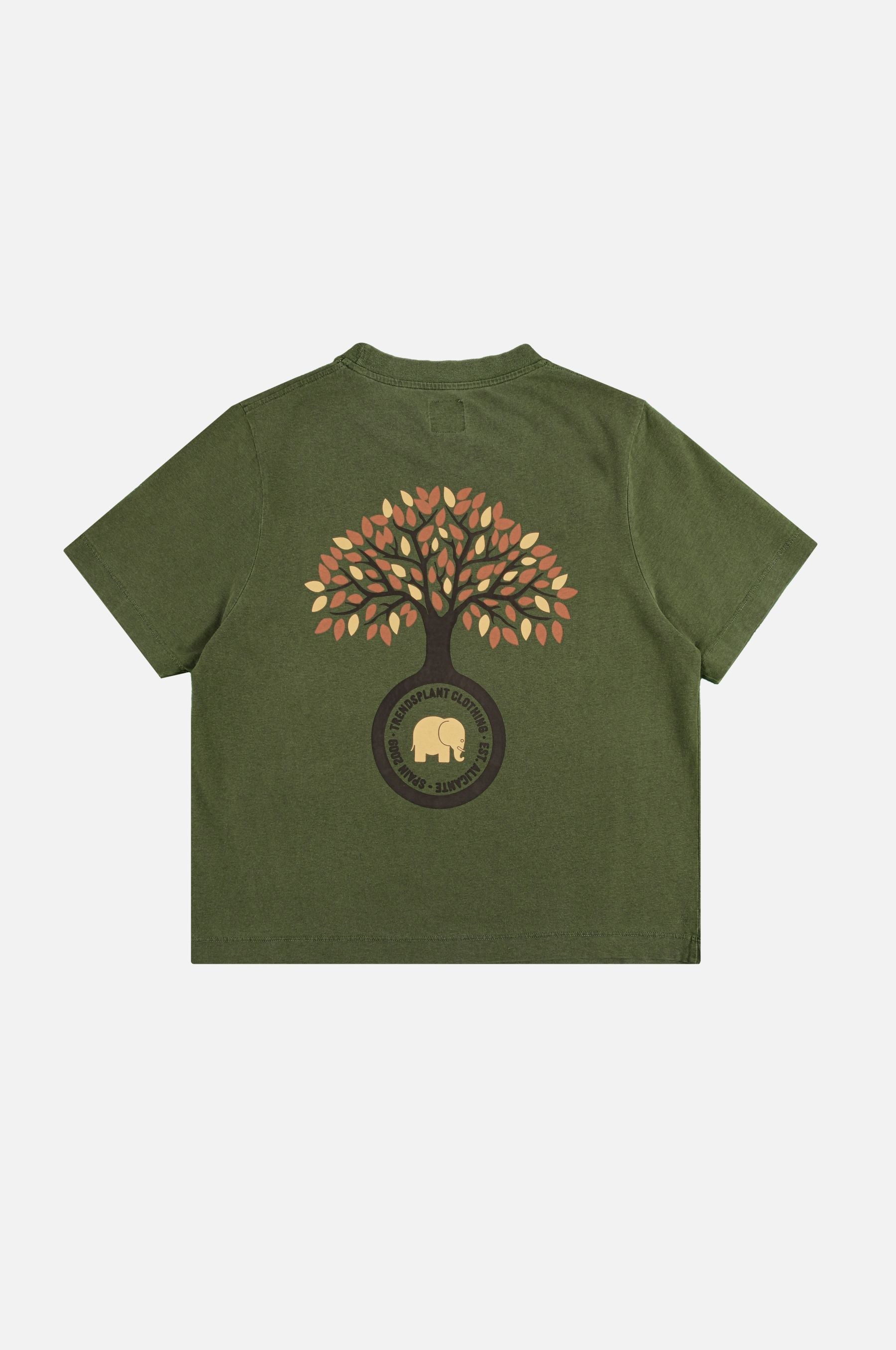 Trendsplant womens vegan T-Shirt Fafe Pigment Oak Green