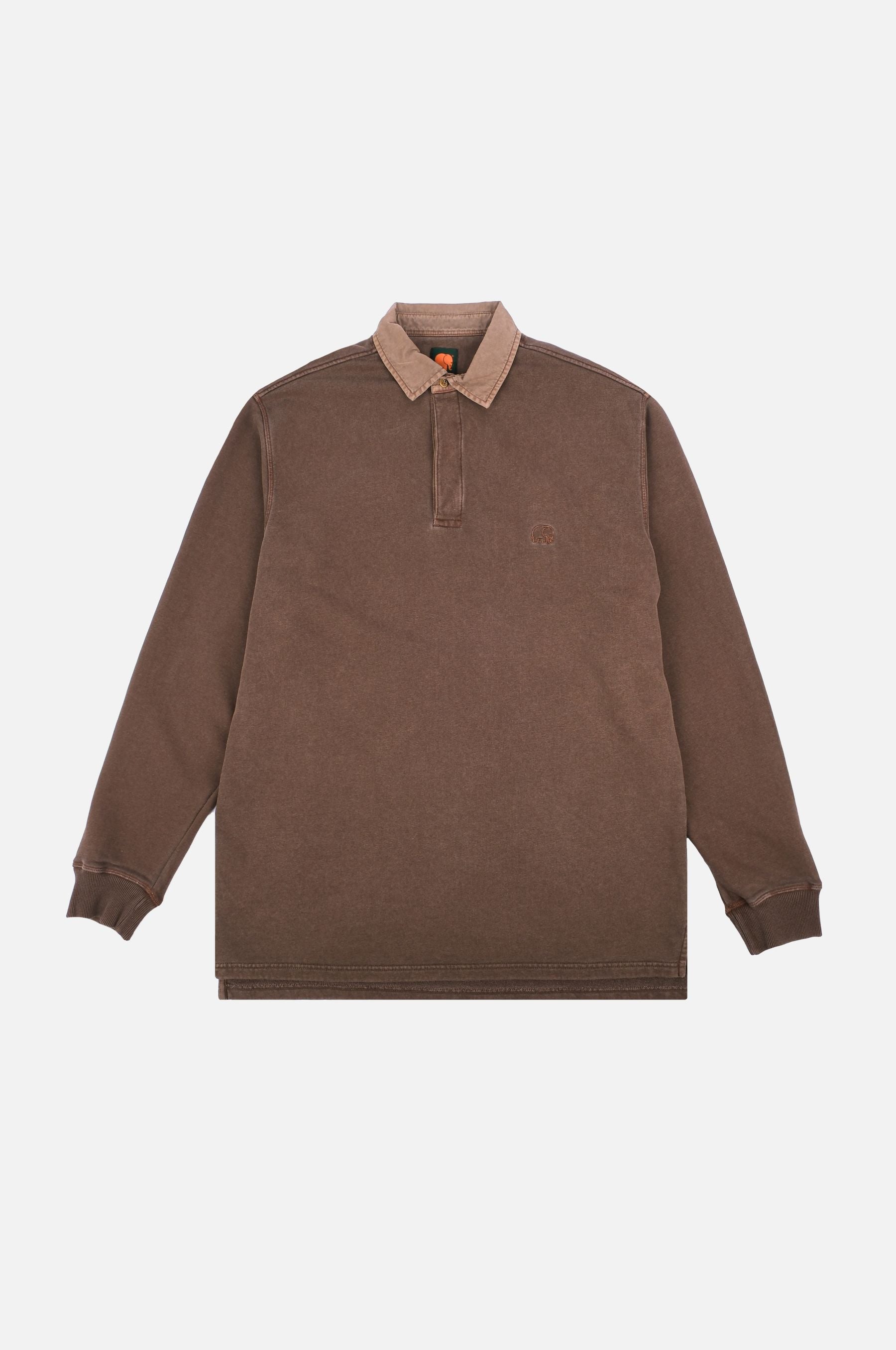 Trendsplant men vegan Polo Sweater Carvalho Pigment Chestnut Brown