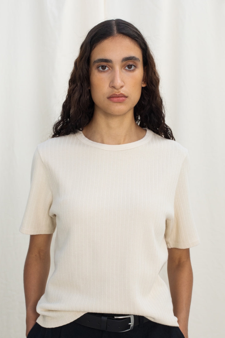 105484 - Damen vegan T-Shirt Heavy Ribbed Soft Sand